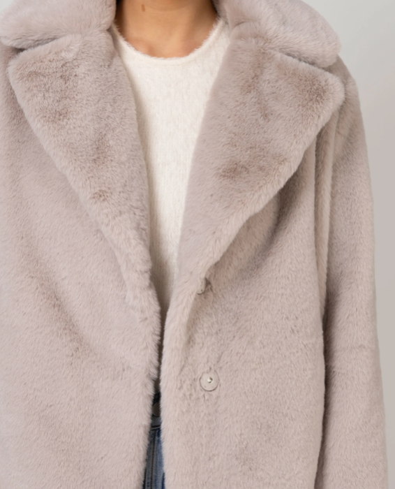 Stella + Gemma AW25 Britta Fur Jacket - Oyster