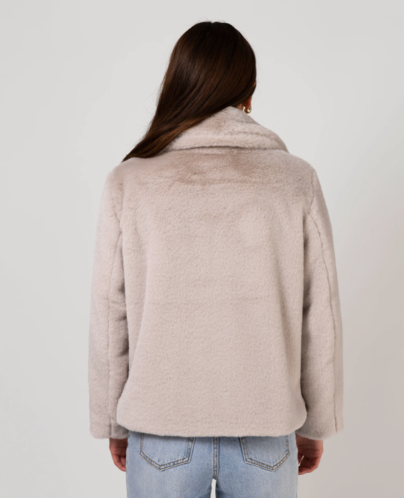Stella + Gemma AW25 Britta Fur Jacket - Oyster