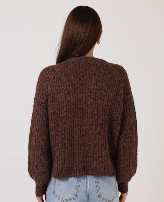 Stella + Gemma AW25 Corinne Cardigan - Chocolate