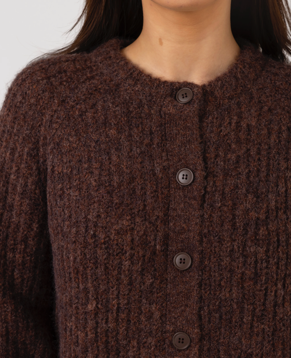 Stella + Gemma AW25 Corinne Cardigan - Chocolate