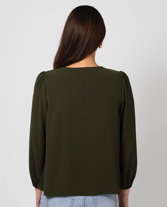 Stella+Gemma Sonnet Top Blouse Khaki AW25
