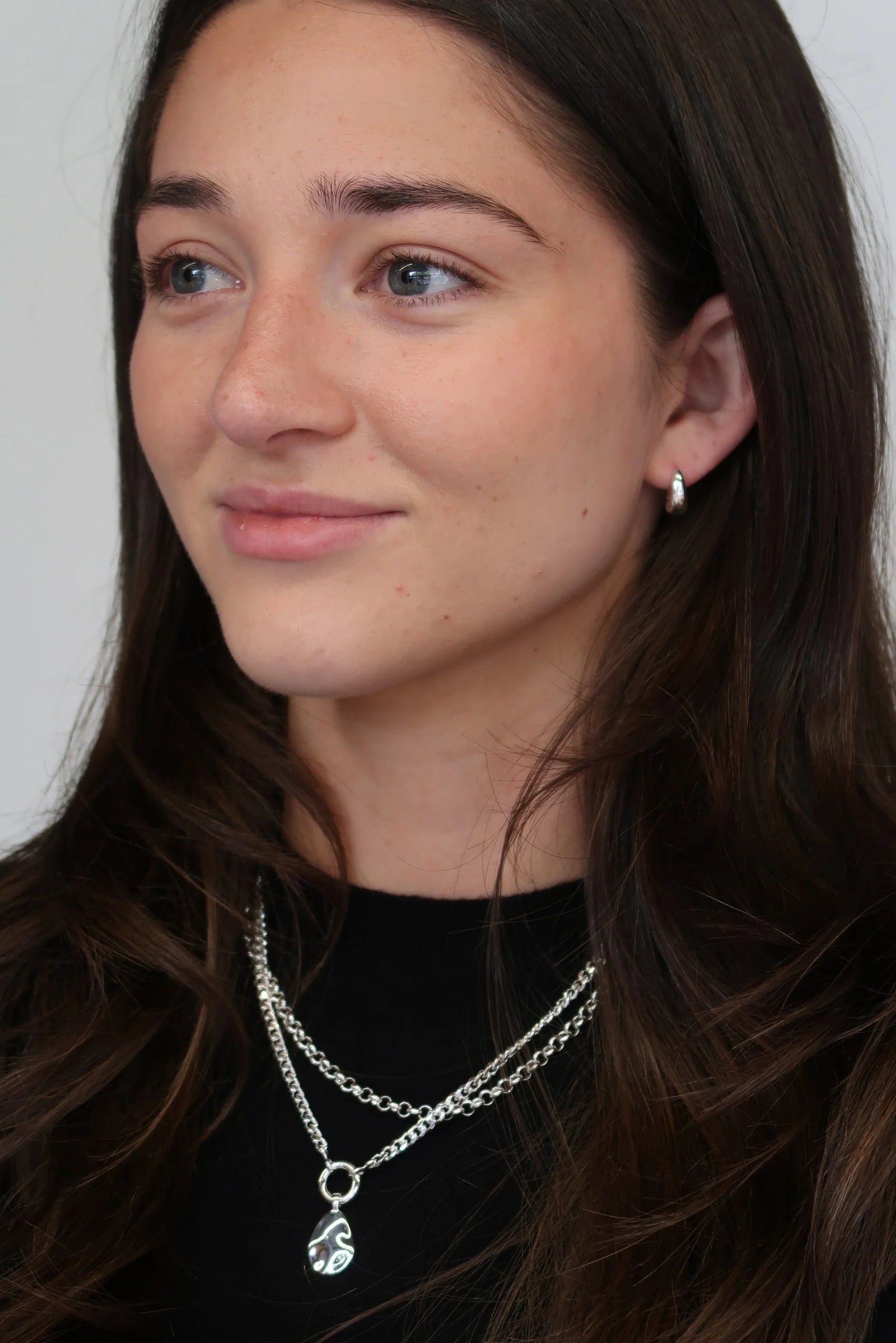 Zafino Steph Hoop Essential Earrings Medium - Silver