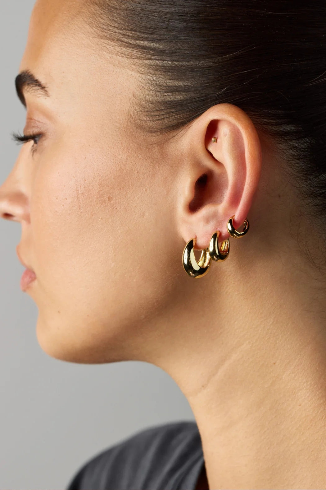 Zafino Australia Steph Hoop Essential Earrings Medium - Gold