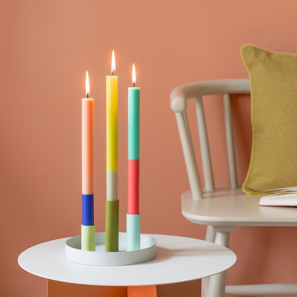 REMEMBER Dinner Stick Candles set of 3 - Ibiza