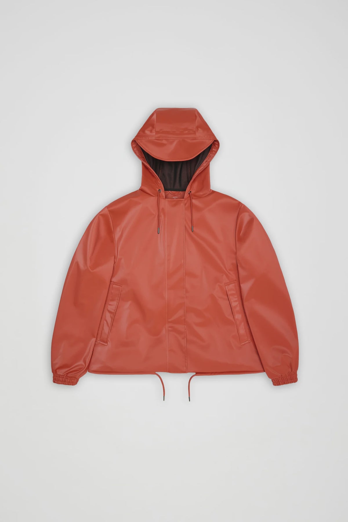 RAINS String W Jacket W3 - Kiln Orange hooded jacket