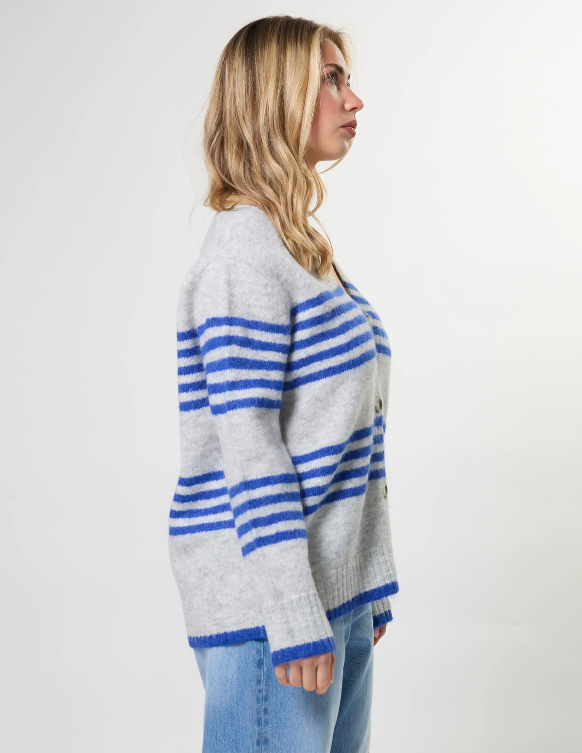 Stella+Gemma Stripe Cardigan - Salt Air