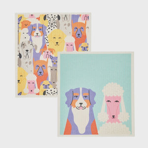Annabel Trends Swedish Style Dish Cloths S/2 - Multi Dog