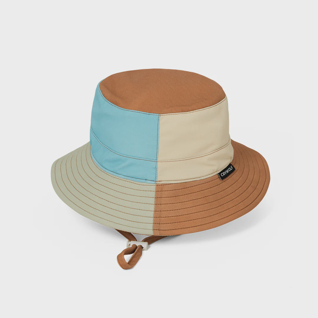 Crywolf Child Swim Bucket Hat - Ocean Colourblock