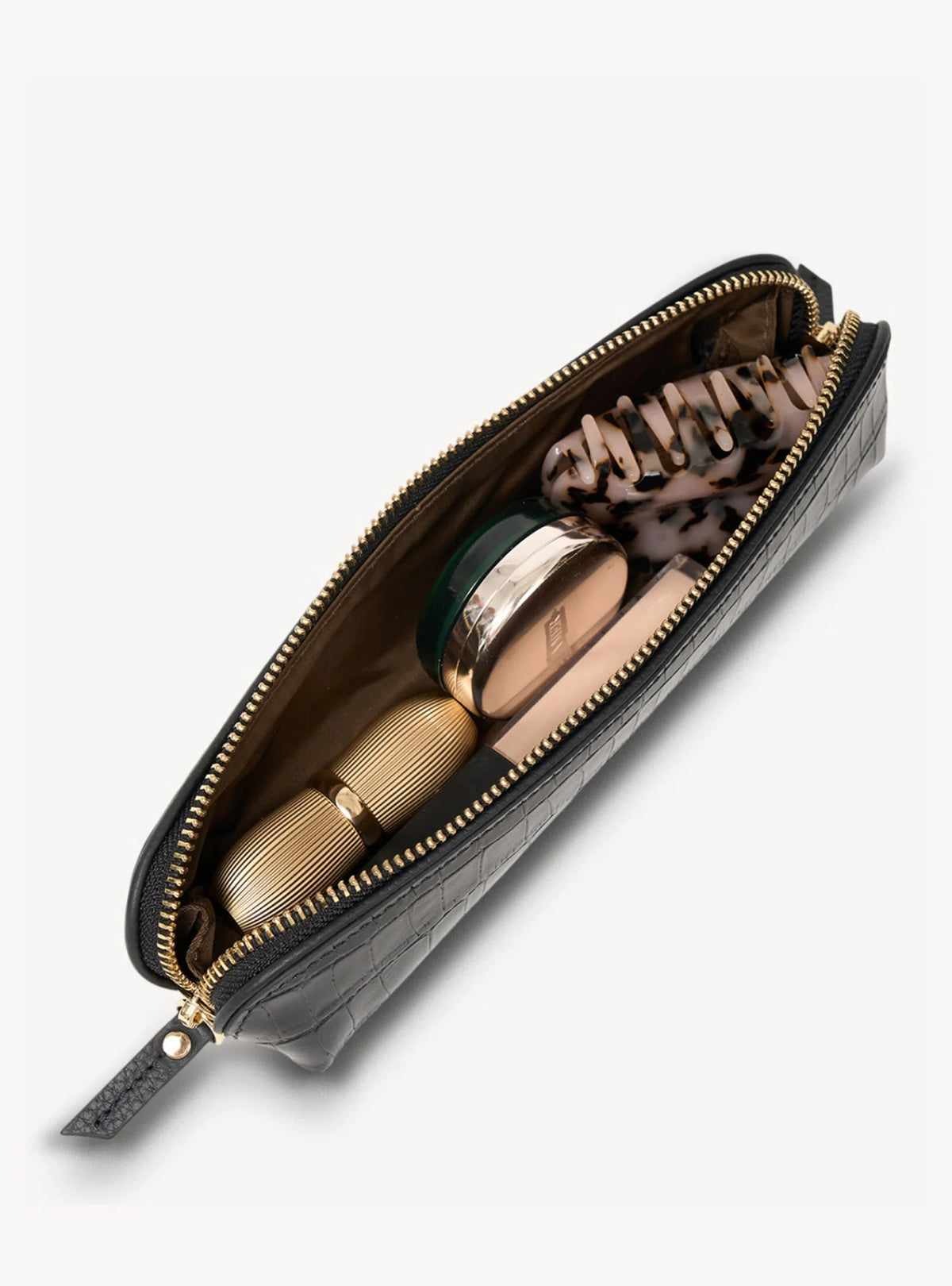 SABEN Tali Pencil Case- Black Croc