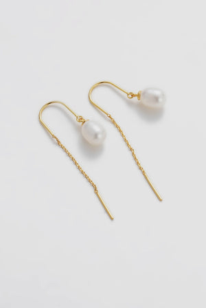 ZAFINO Talia Thread Pearl Earring - Gold