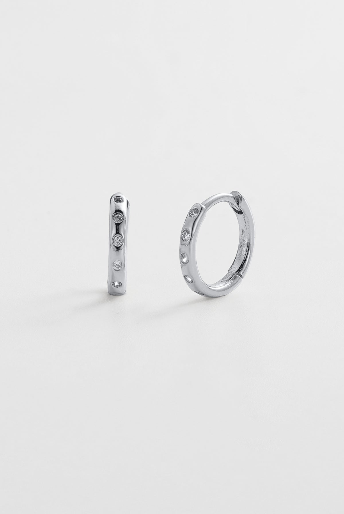 ZAFINO Talia Huggie - Silver Earrings