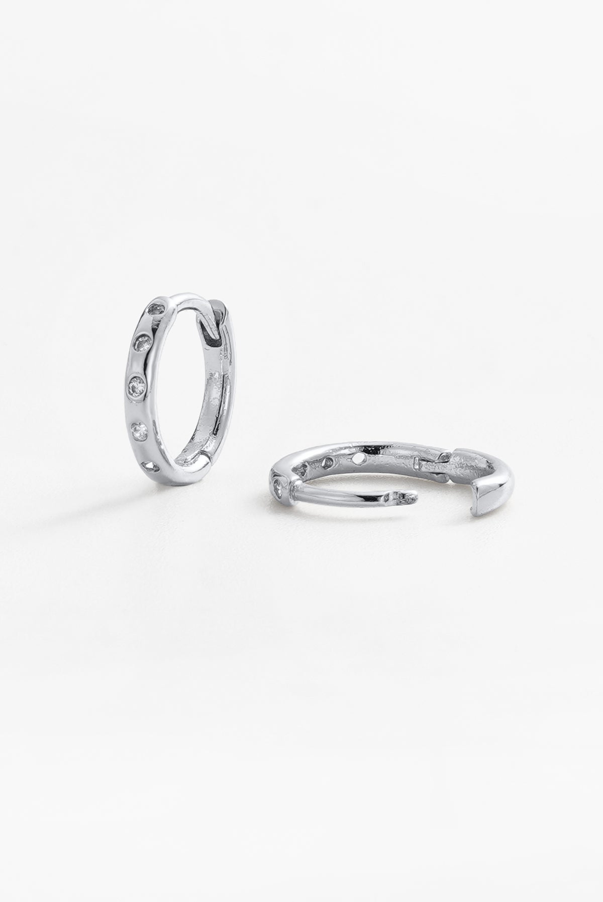 ZAFINO Talia Huggie - Silver Earrings
