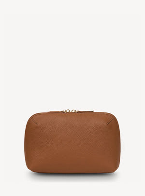 SABEN Tate Tech Pouch - Tan Brown leather pouch