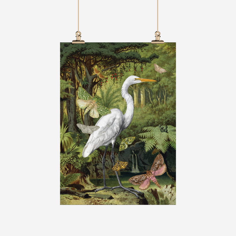 TANYA WOLFKAMP TEA TOWEL - HERON