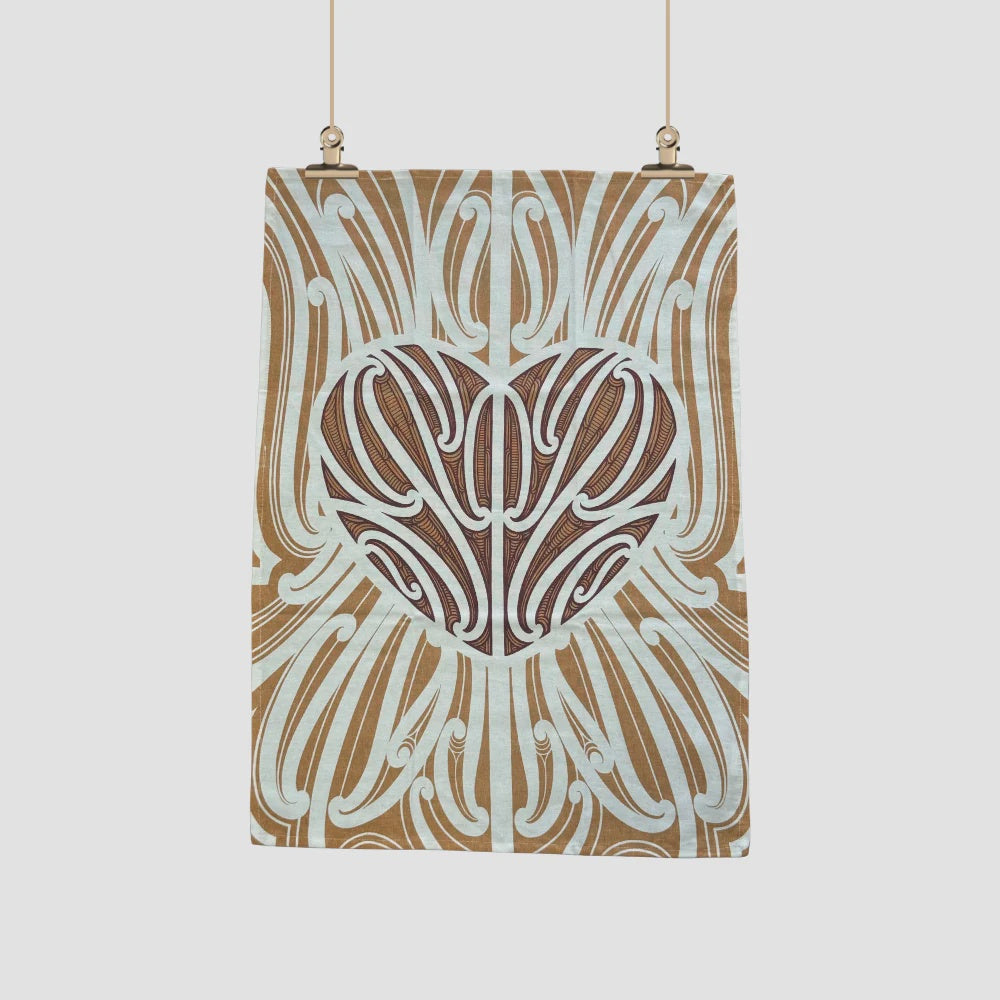 Tea Towel - Ngakau - Brown