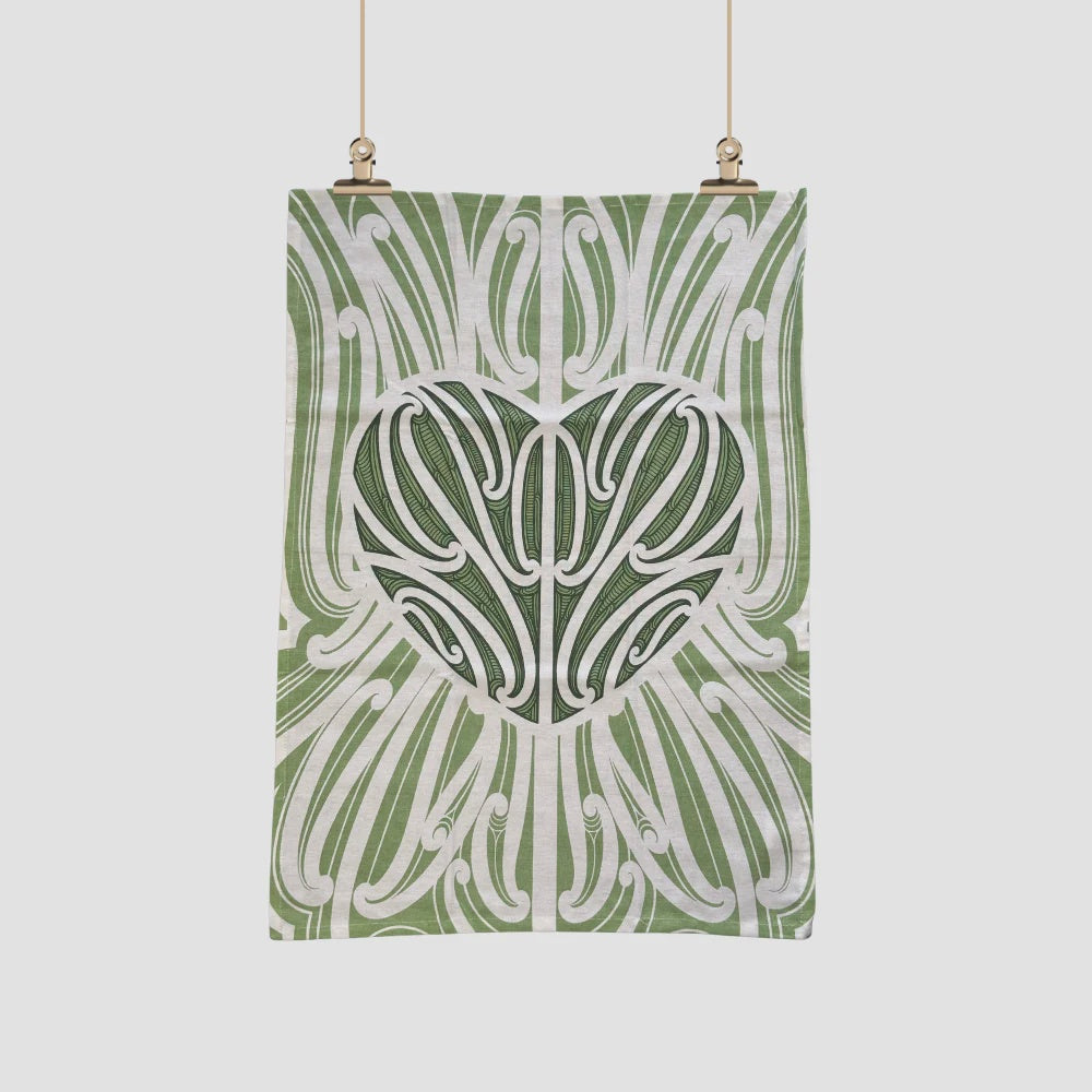 Tea Towel - Ngakau - Green