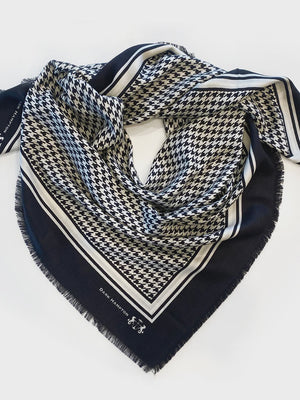 Dark Hampton The Hunter Wool Silk Scarf - Black & White