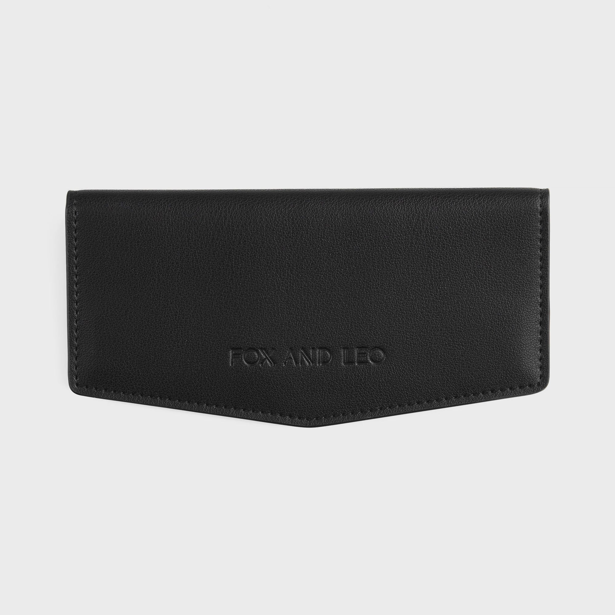 Black wallet with 'FOX AND LEO' branding The Swallet - Black
