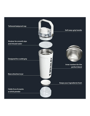 Stanley The Activate Shaker 20oz - Chalk Water Bottle