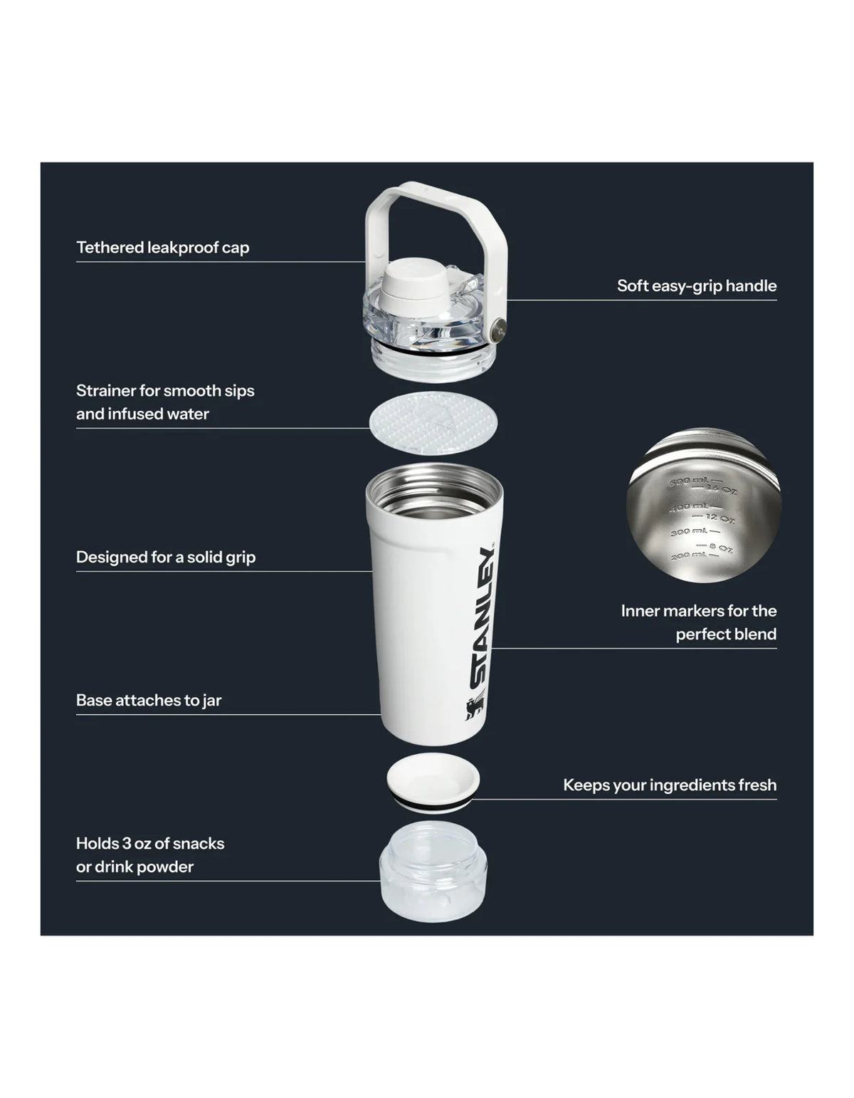 Red Stanley water bottle The Activate Shaker 20oz - Chili