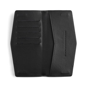 Black wallet with 'FOX AND LEO' branding The Swallet - Black