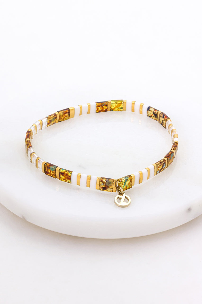 Tile Bracelet - Tortoise-shell / Gold