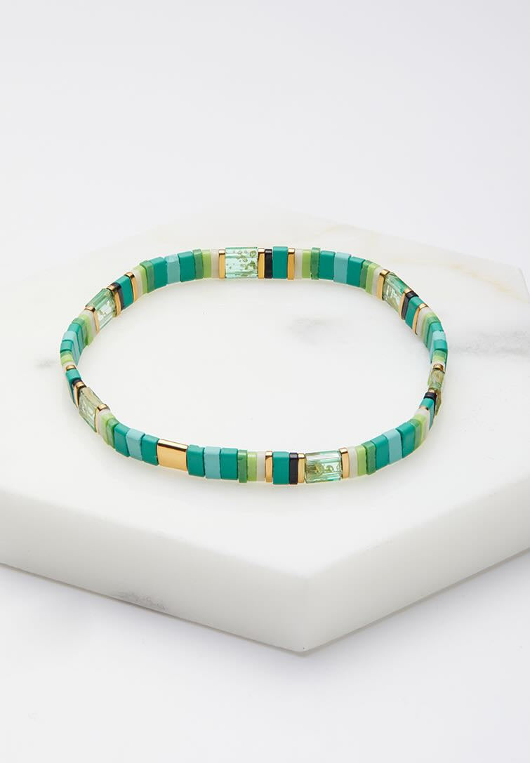 Tile Stretch Bracelet - Jade