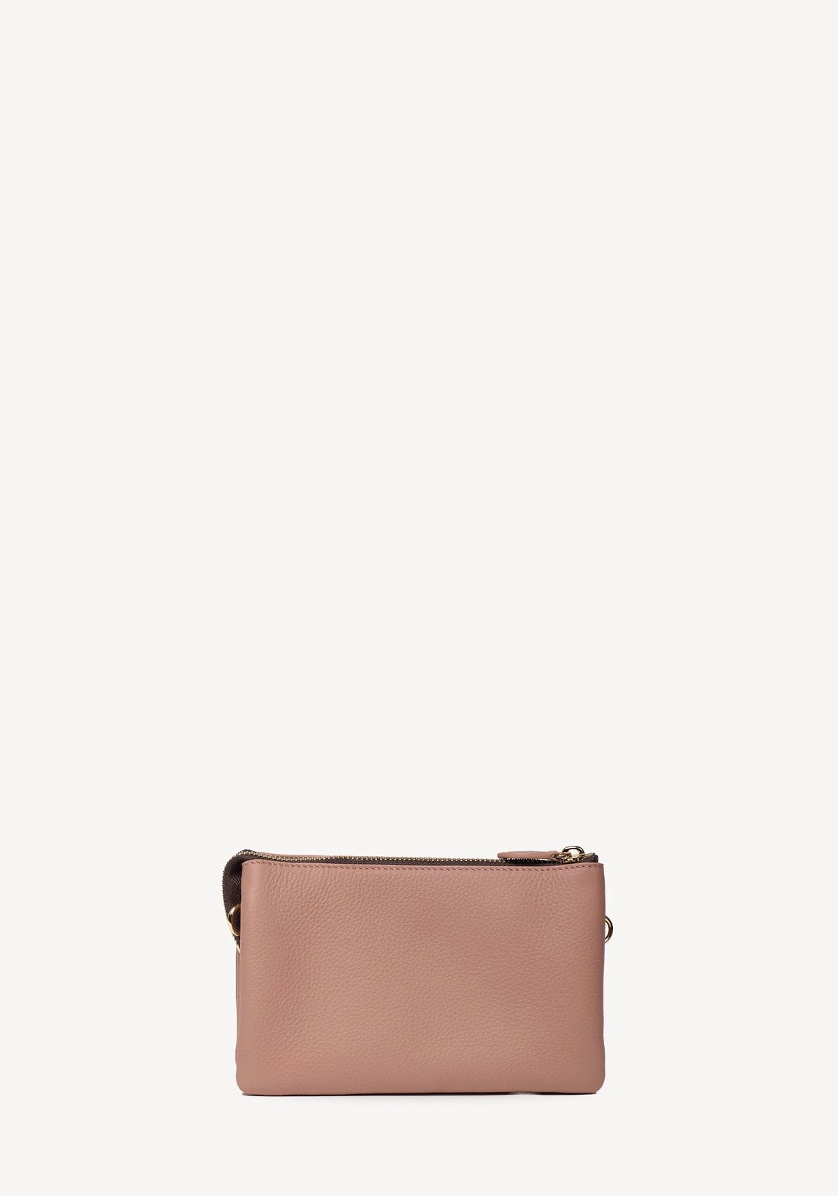 SABEN SS26 Tilly Crossbody - Rosewater dusty pink leather wristlet clutch Bag