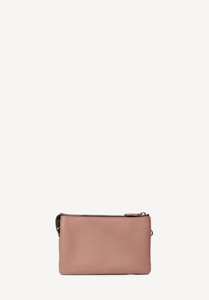 SABEN SS26 Tilly Crossbody - Rosewater dusty pink leather wristlet clutch Bag