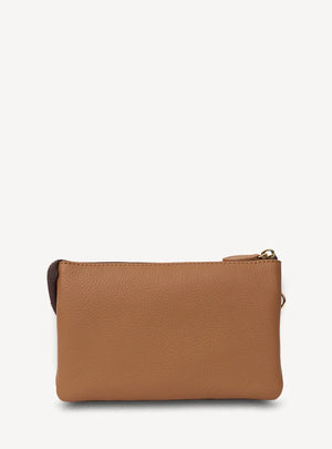 SABEN Tilly Crossbody - Toffee Brown leather clutch bag