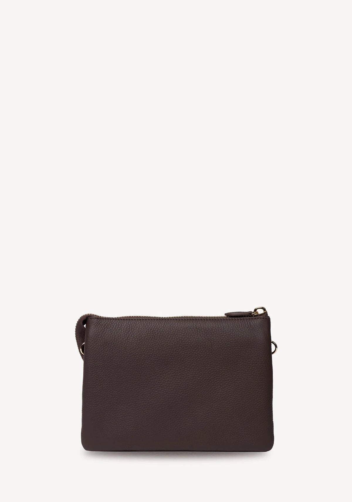 SABEN SS26 Tilly's Big Sis Crossbody - Cacao dark Brown leather clutch bag