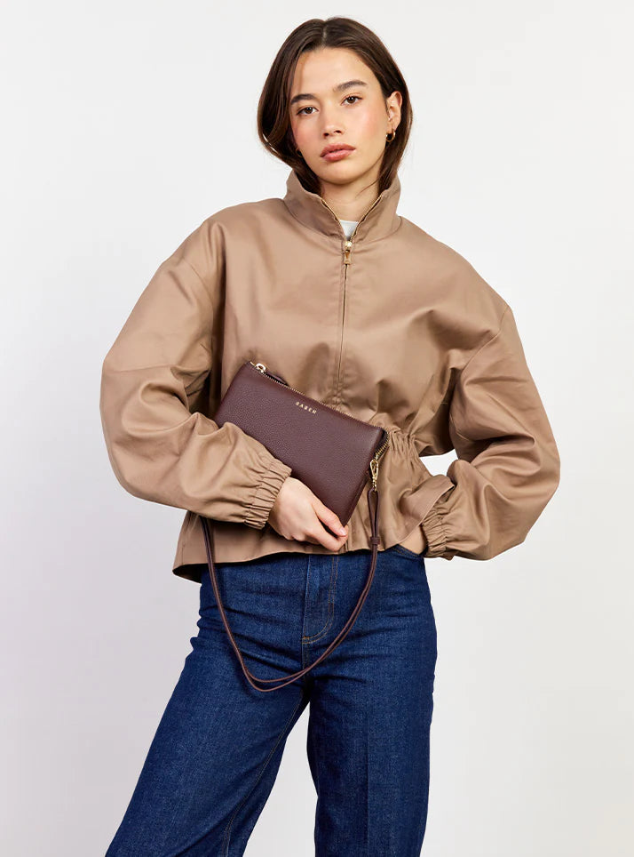 SABEN Tilly's Big Sis Crossbody - Espresso leather bag