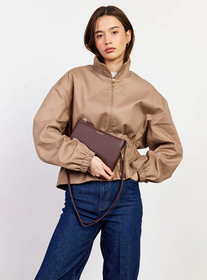 SABEN Tilly's Big Sis Crossbody - Espresso leather bag