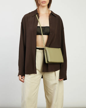 Saben Tilly's Big Sis Crossbody - Eucalyptus Green Leather Bag