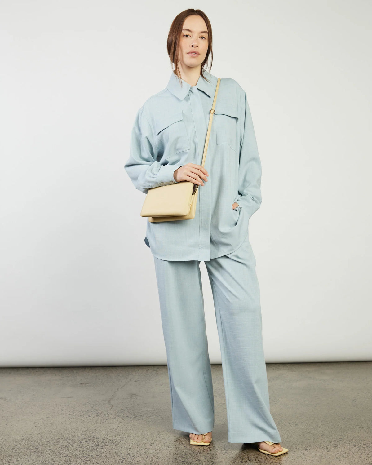 Saben Tilly's Big Sis Crossbody - Raffia Leather Bag Beige handbag