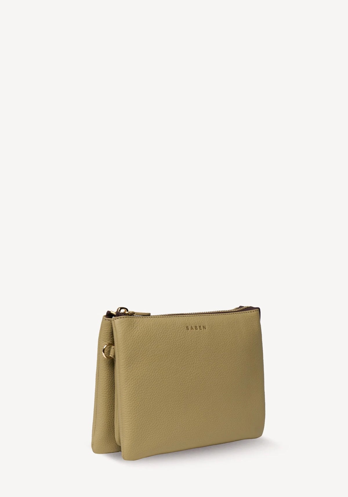 SABEN SS26 Tilly's Big Sis Crossbody - Willow beige leather crossbody pouch Bag