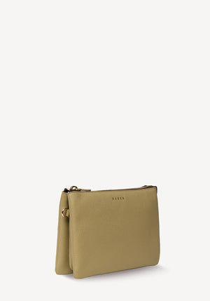 SABEN SS26 Tilly's Big Sis Crossbody - Willow beige leather crossbody pouch Bag