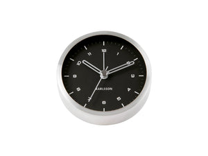 KARLSSON Tinge Alarm Clock - Silver/Black