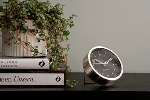 KARLSSON Tinge Alarm Clock - Silver/Black