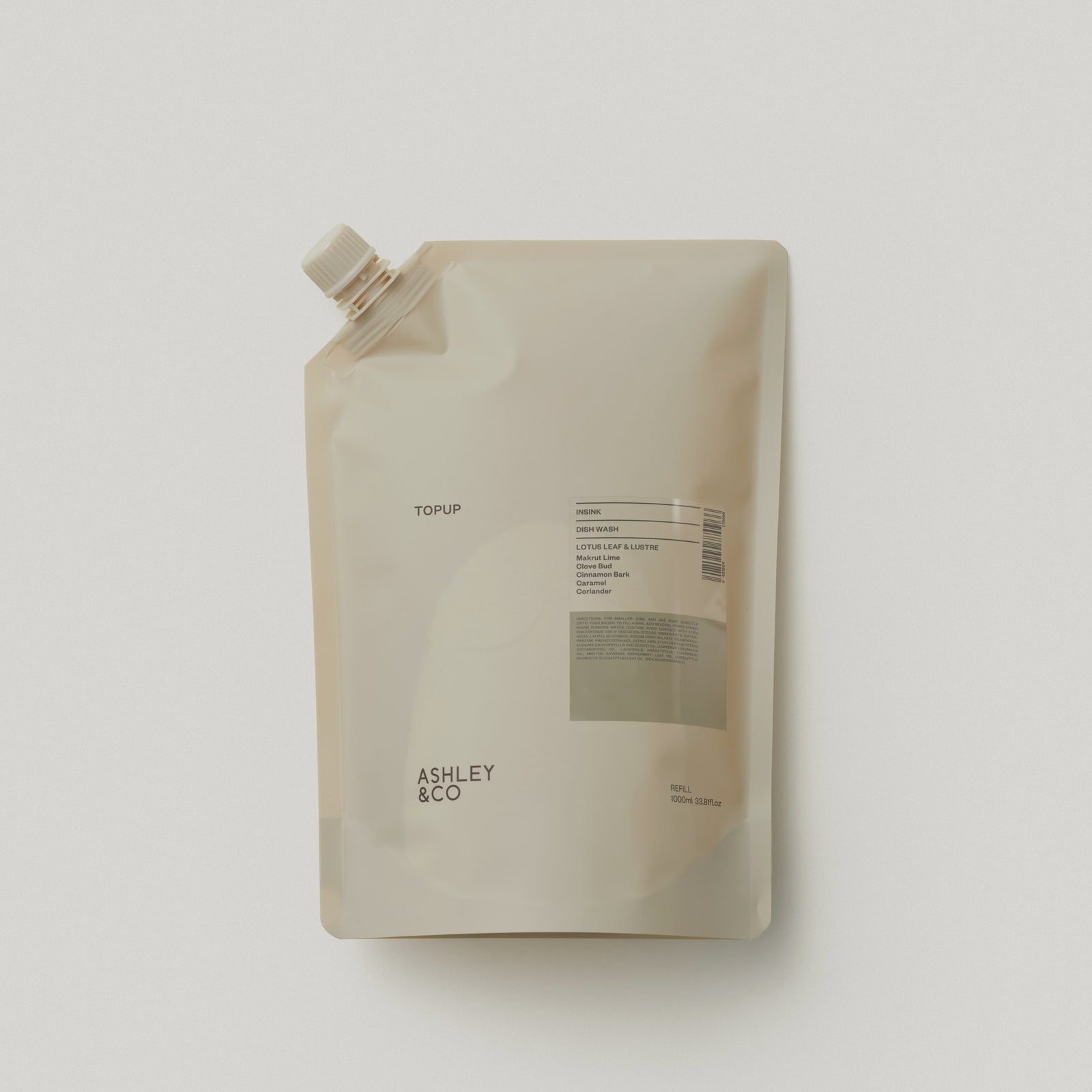 Topup Insink Dish Wash 1 Litre - Lotus Leaf & Lustre