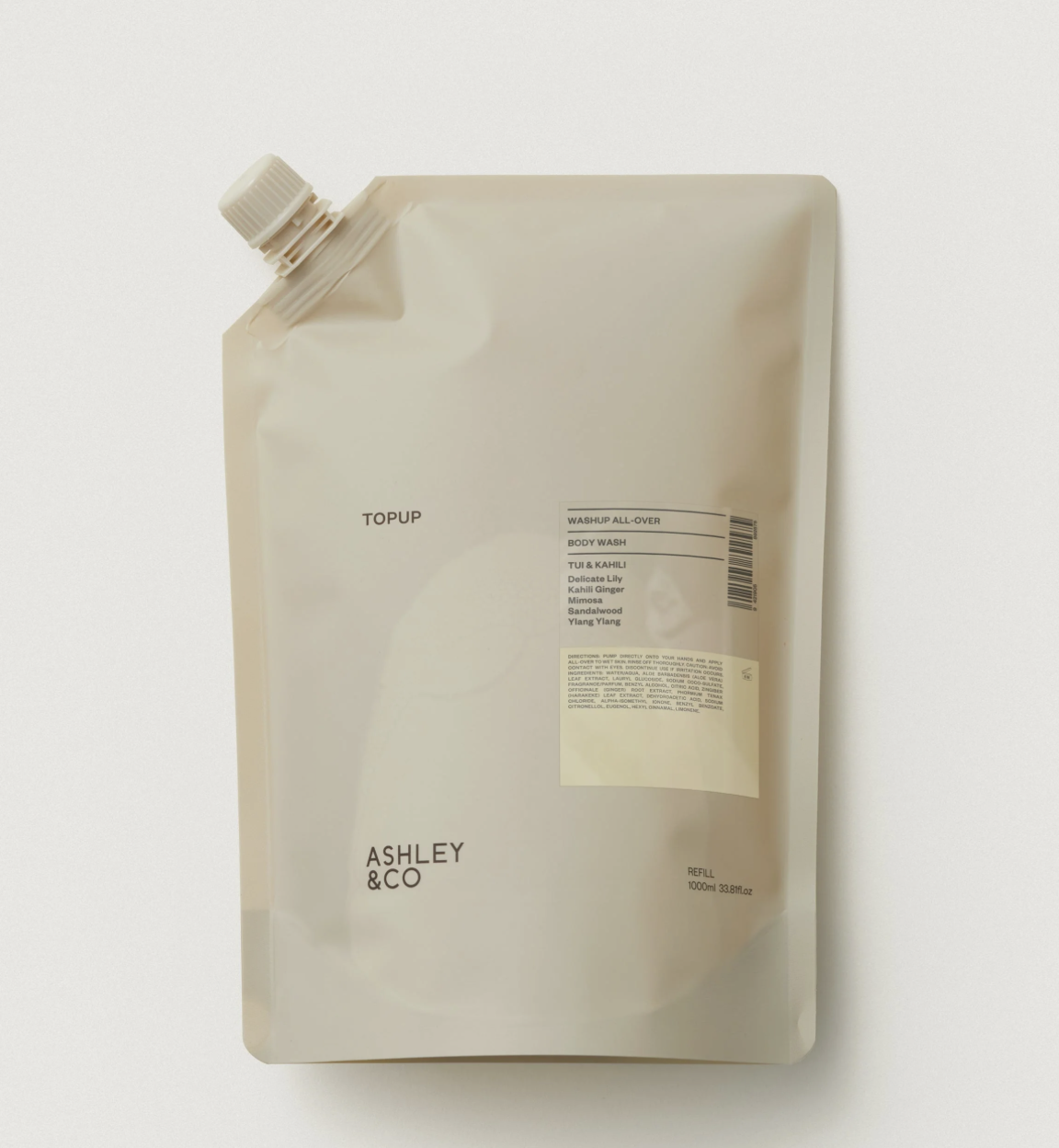 Topup Washup All-Over Body Wash - Tui & Kahili 1L