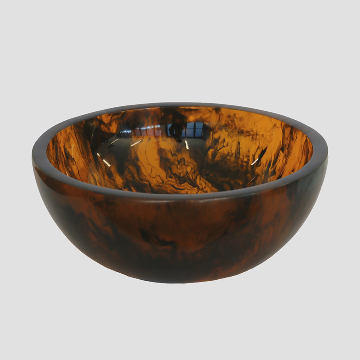 CC Inteiors Tortoise Resin Medium Bowl 22.5cm