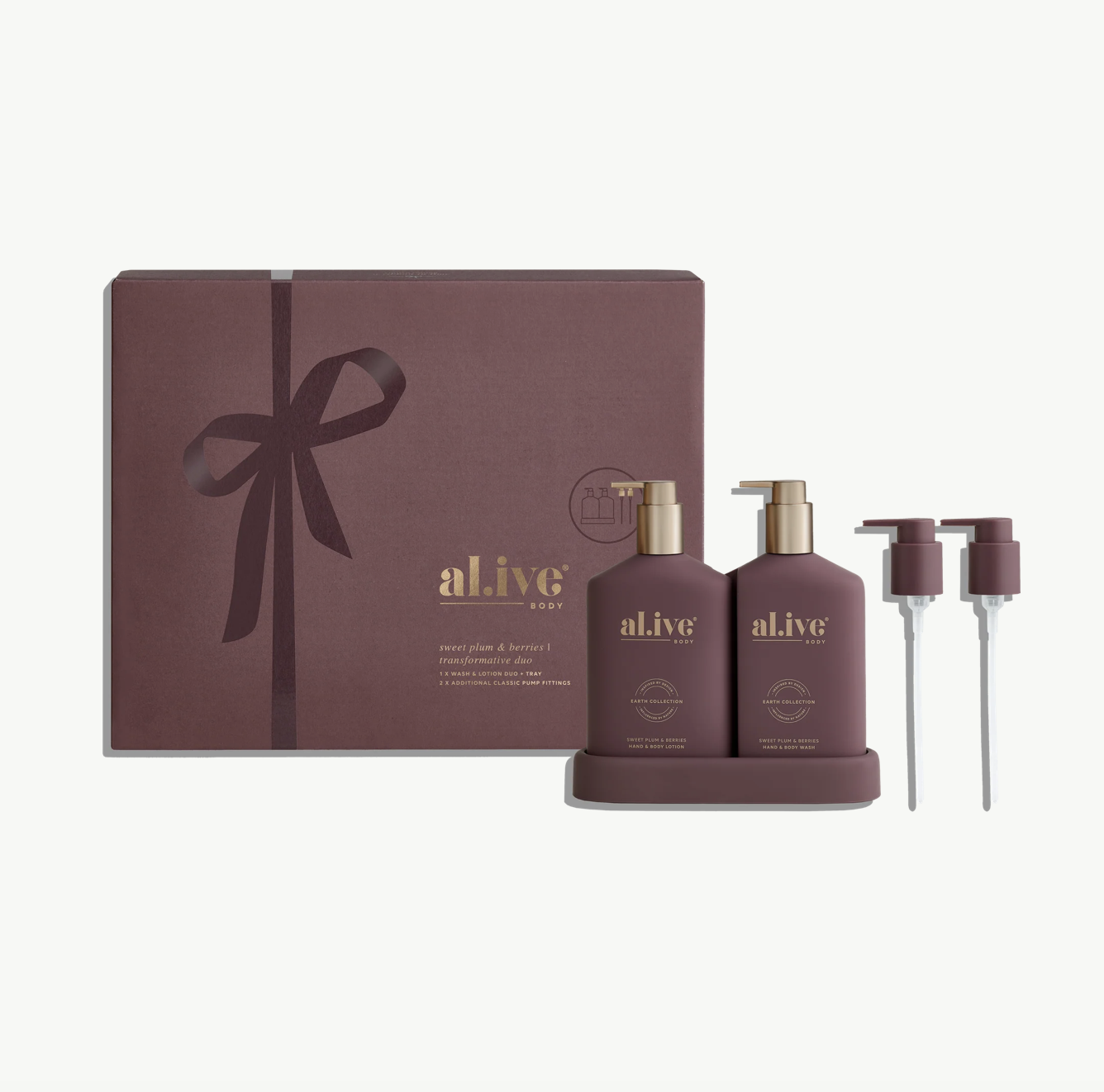 al.ive body Transformative Wash & Lotion Duo SWEET PLUM & BERRIES