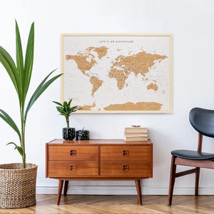 SPLOSH Travel Board Large World Map Pins