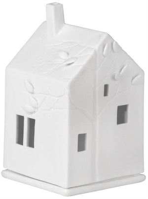 Räder - Tree - Porcelain Tealight House White ceramic house-shaped lantern