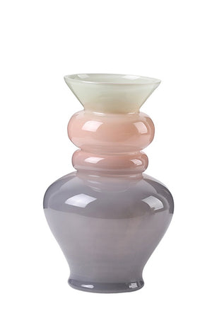 Tri-Colour Ombre Glass Vase Large