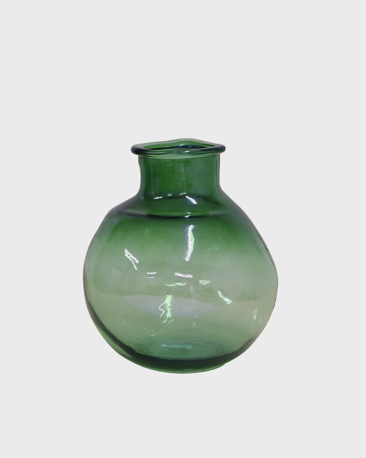 Broste Turia Glass Bottle 31cm - Fading Green