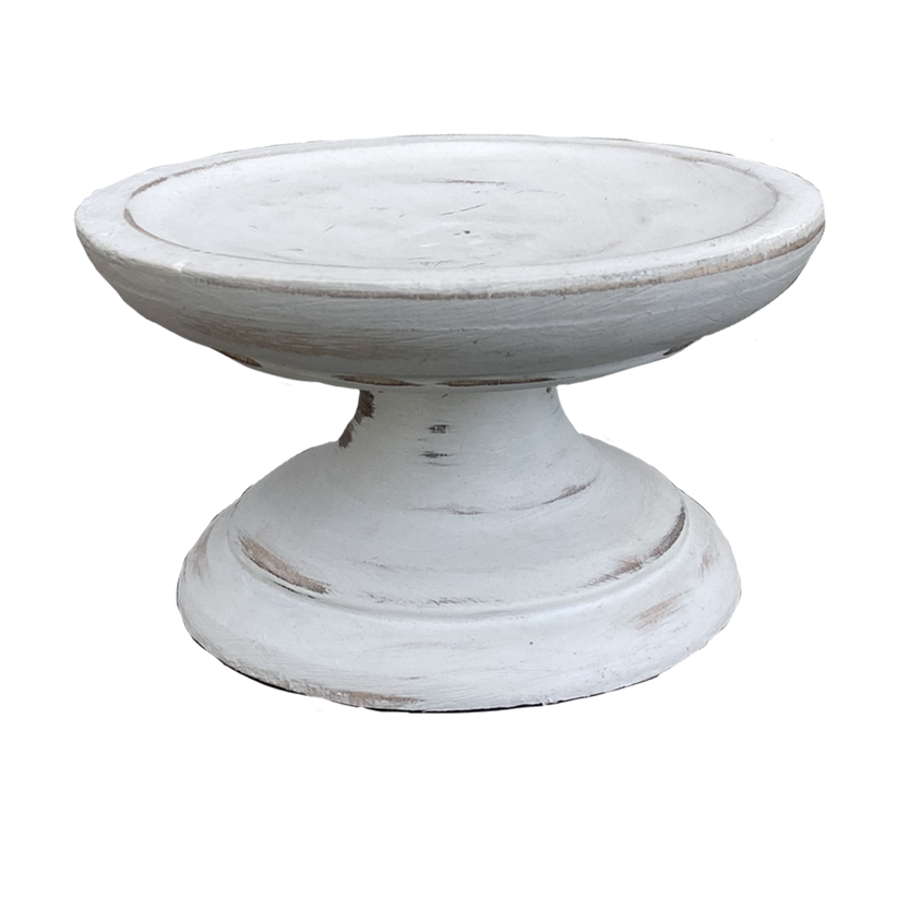 Footed Plate - White