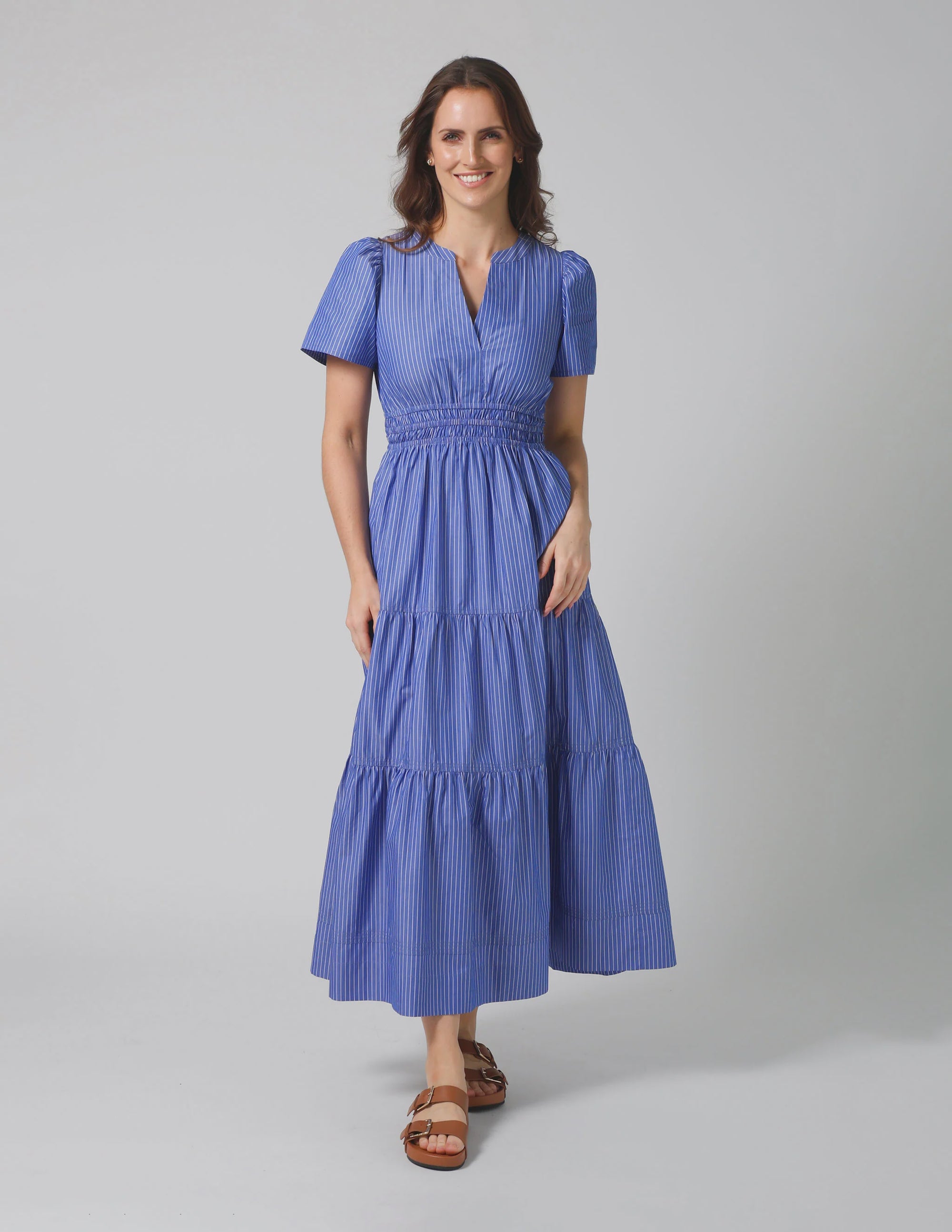 Stella+Gemma Vittoria Dress Aegan Stripe Blue