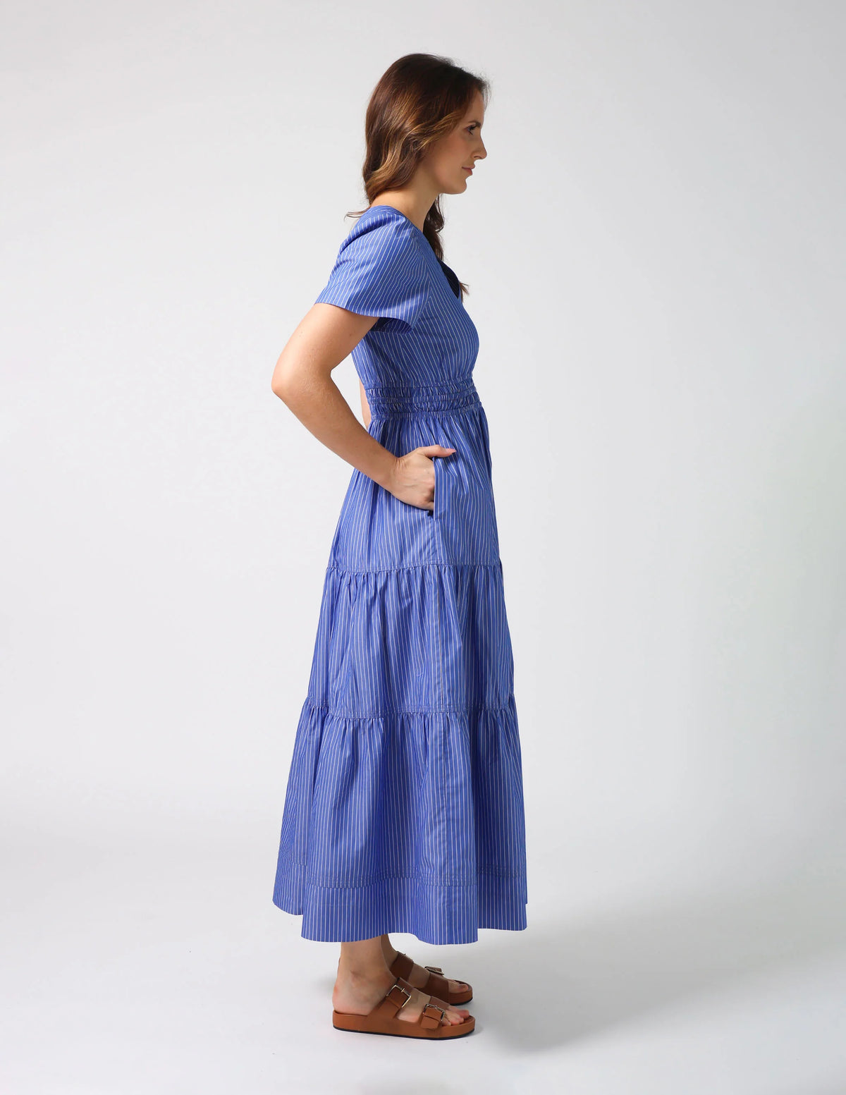 Stella+Gemma Vittoria Dress Aegan Stripe Blue